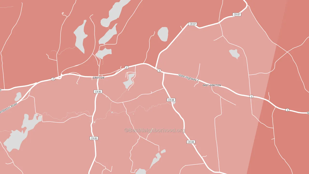 Grafton, NY block-group political-lean map
