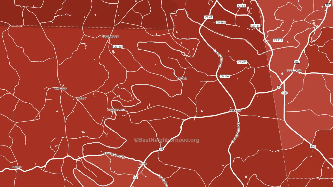 Graham, AL block-group political-lean map