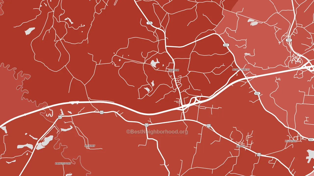 Graham, KY block-group political-lean map