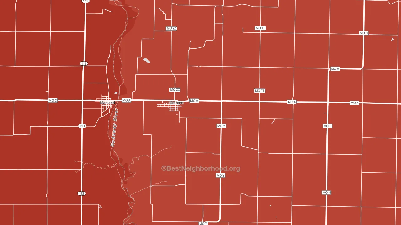 Graham, MO block-group political-lean map