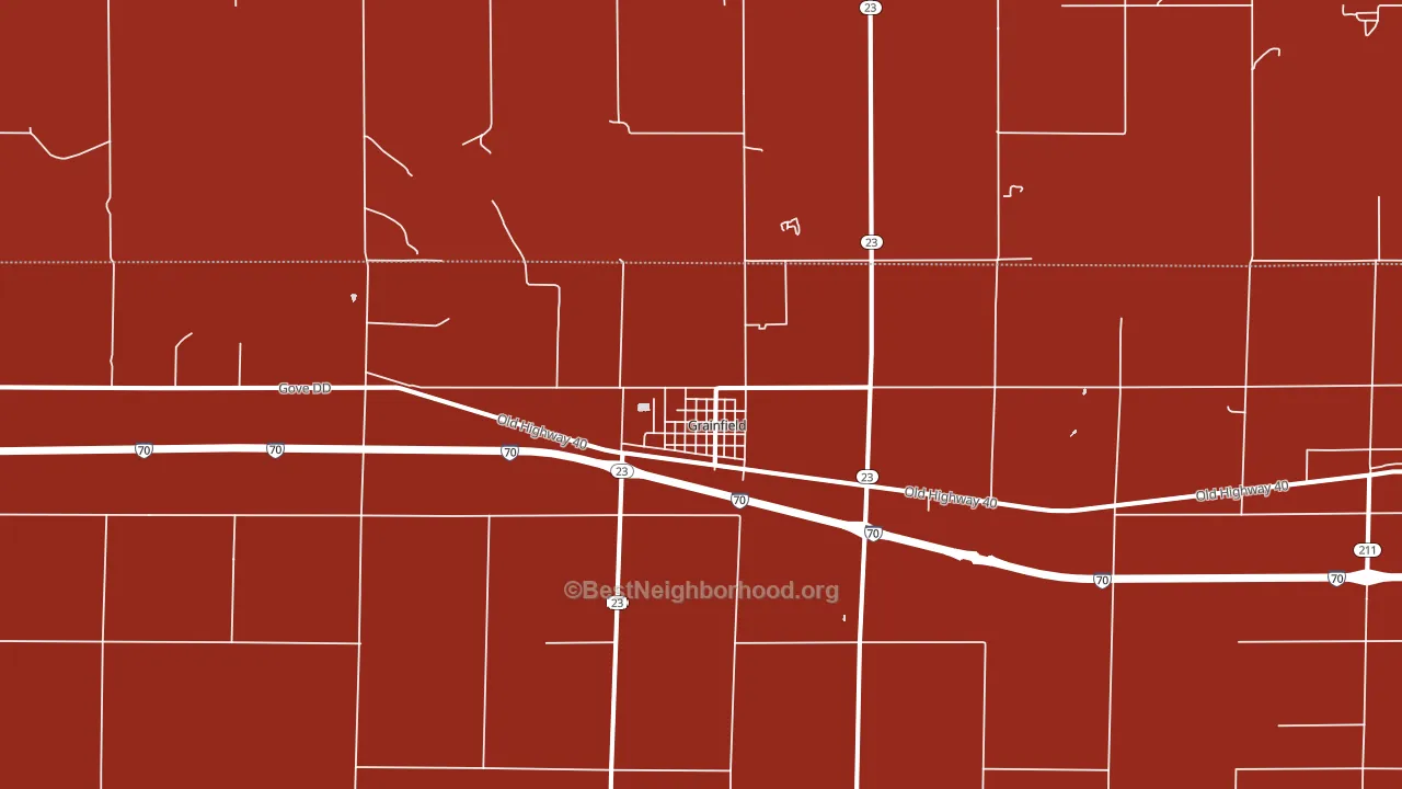 Grainfield, KS block-group political-lean map