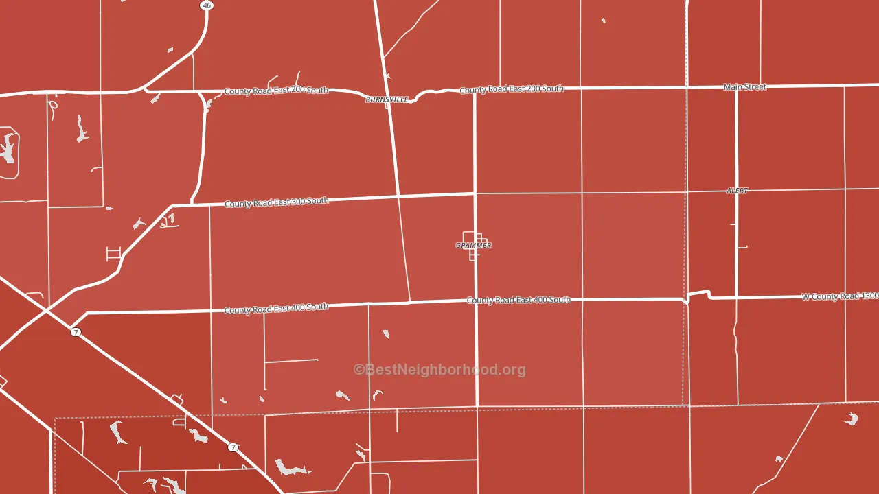 Grammer, IN block-group political-lean map