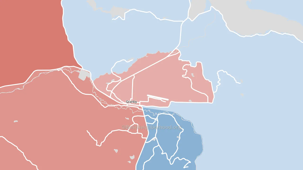 Granby, CO block-group political-lean map