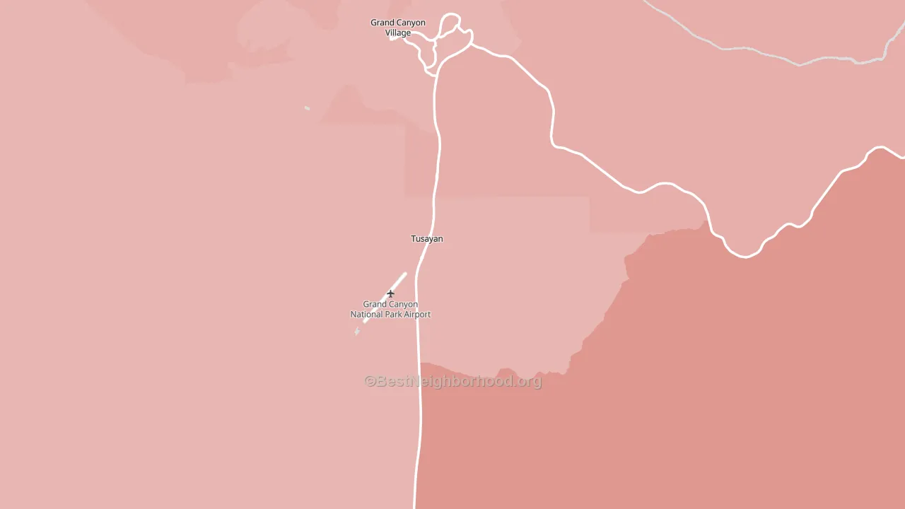 Grand Canyon, AZ block-group political-lean map
