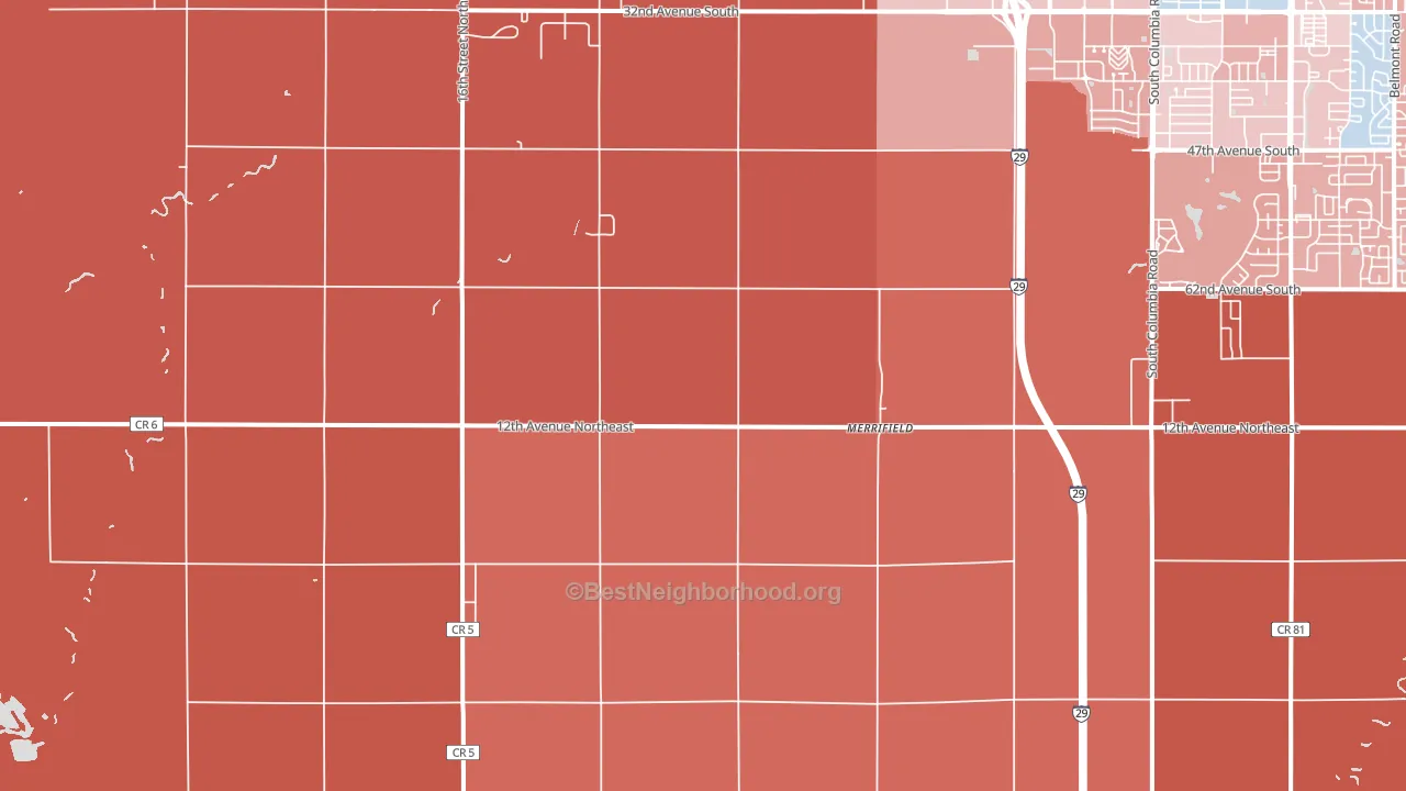 Grand Forks Air Force Base, ND block-group political-lean map