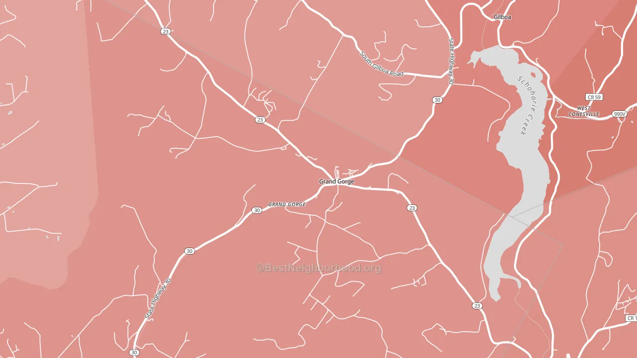 Grand Gorge, NY block-group political-lean map
