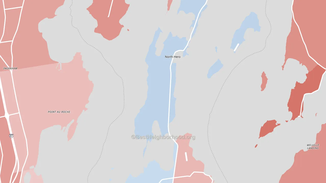 Grand Isle County, VT block-group political-lean map