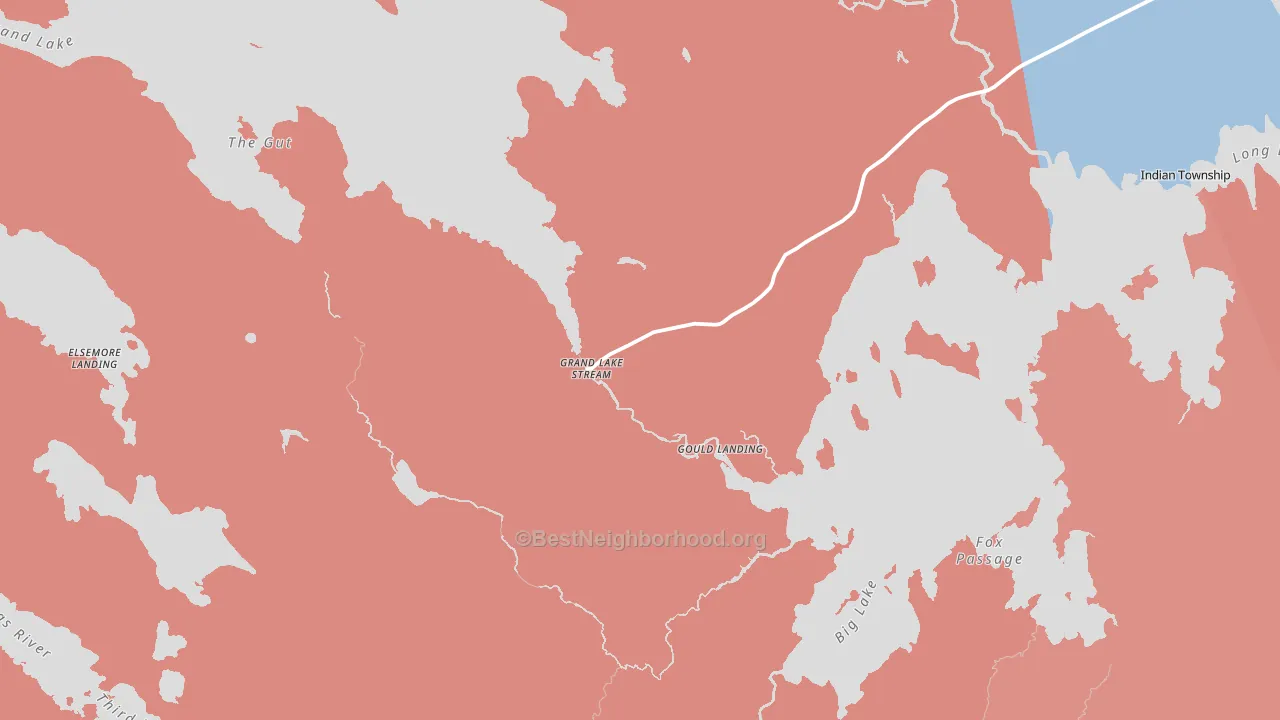 Grand Lake Stream, ME block-group political-lean map