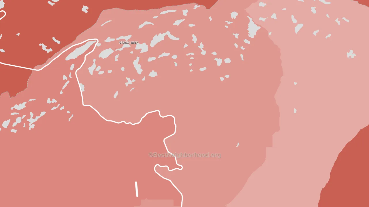 Grand Mesa, CO block-group political-lean map