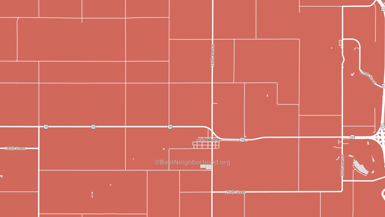 Grand Mound, IA block-group political-lean map