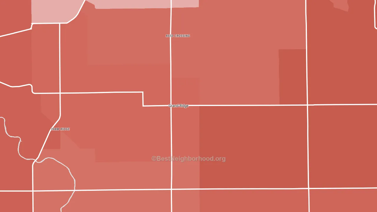 Grand Ridge, IL block-group political-lean map
