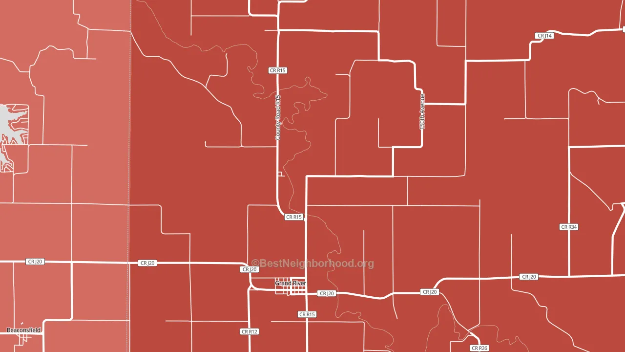 Grand River, IA block-group political-lean map