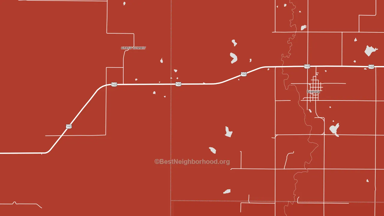 Grand Summit, KS block-group political-lean map