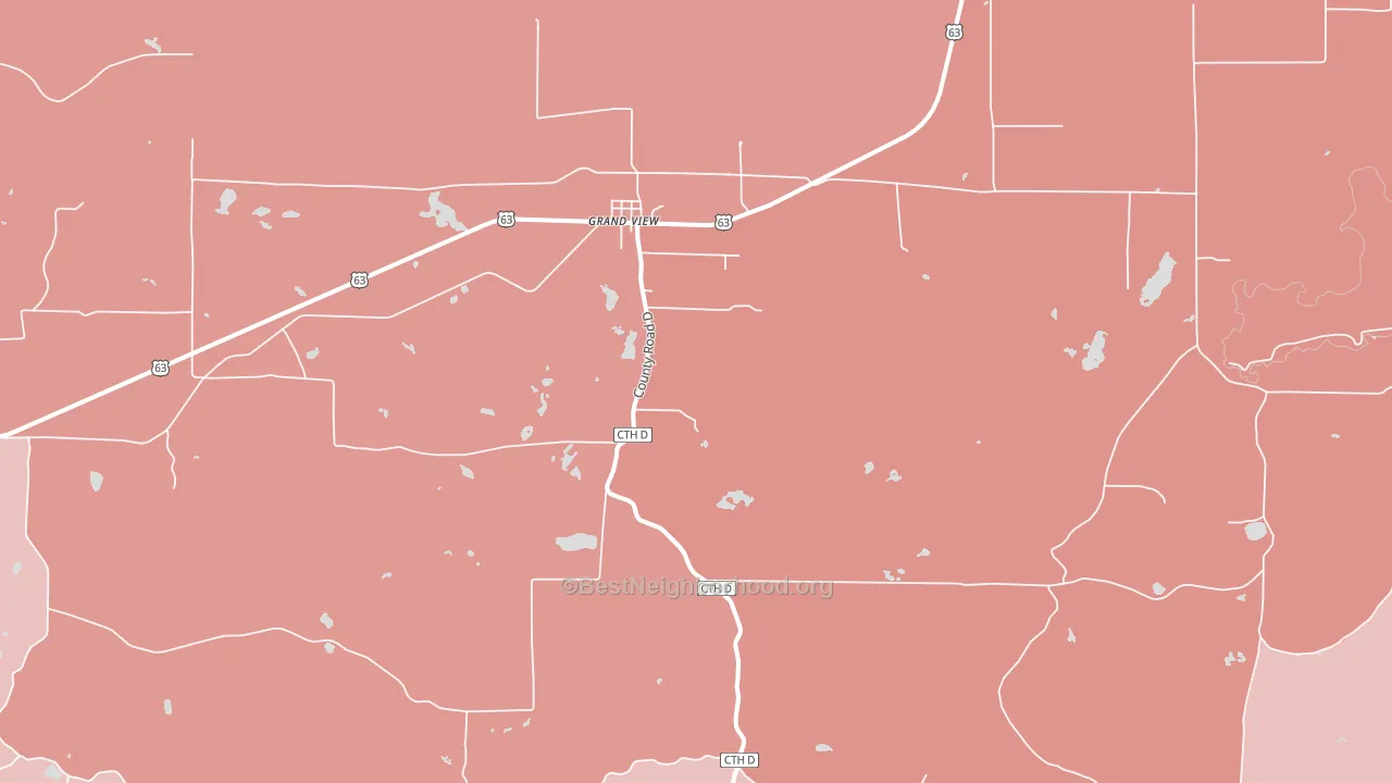 Grand View, WI block-group political-lean map