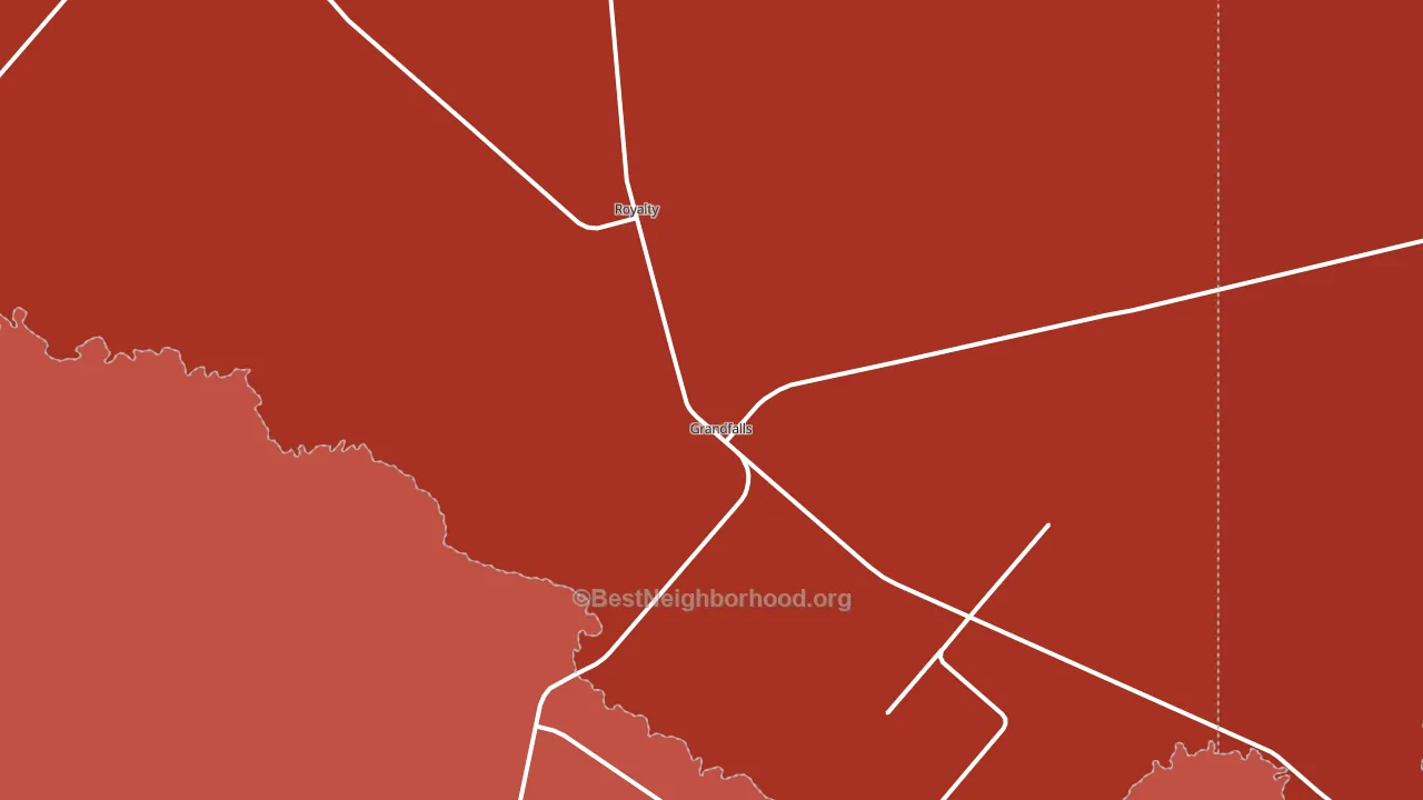 Grandfalls, TX block-group political-lean map
