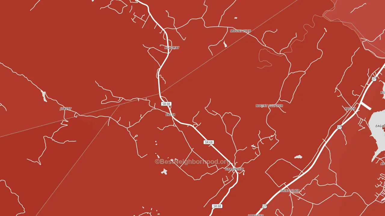 Grandview, TN block-group political-lean map