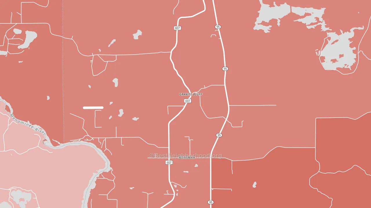 Granite Bluff, MI block-group political-lean map