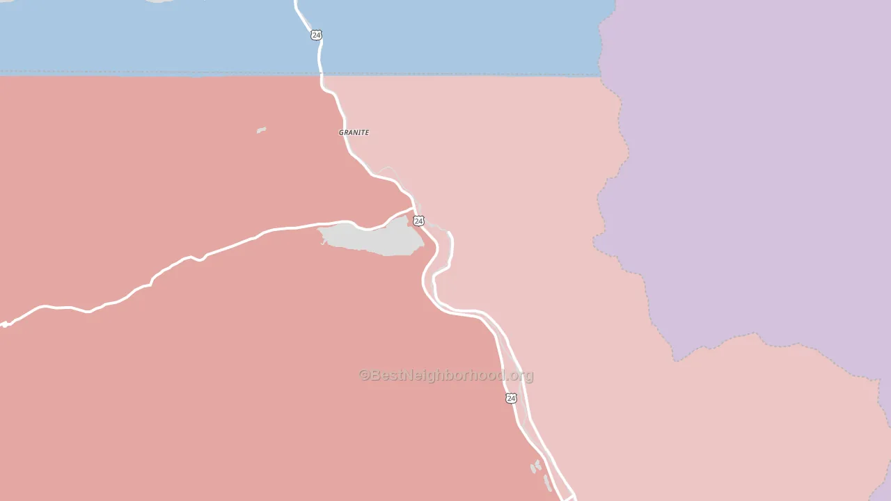 Granite, CO block-group political-lean map