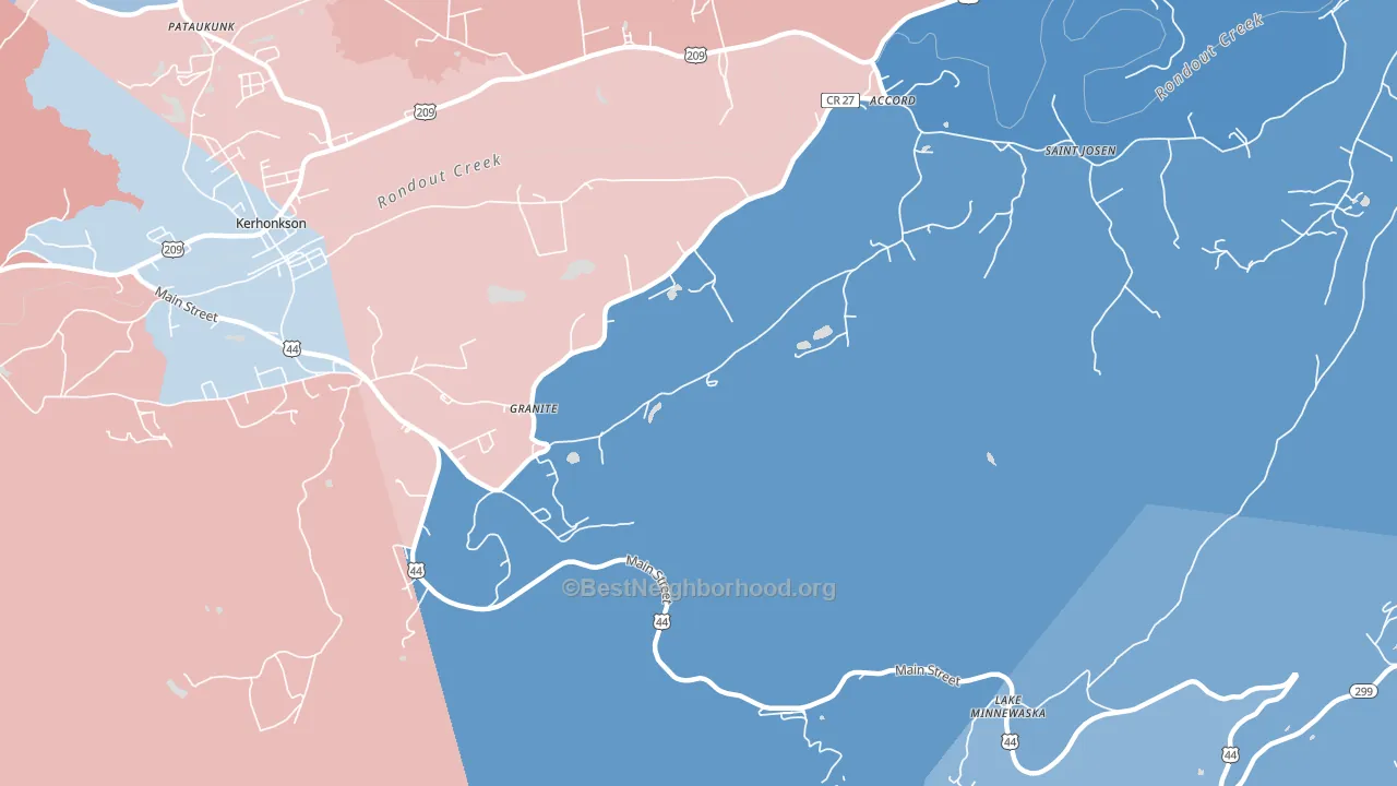 Granite, NY block-group political-lean map