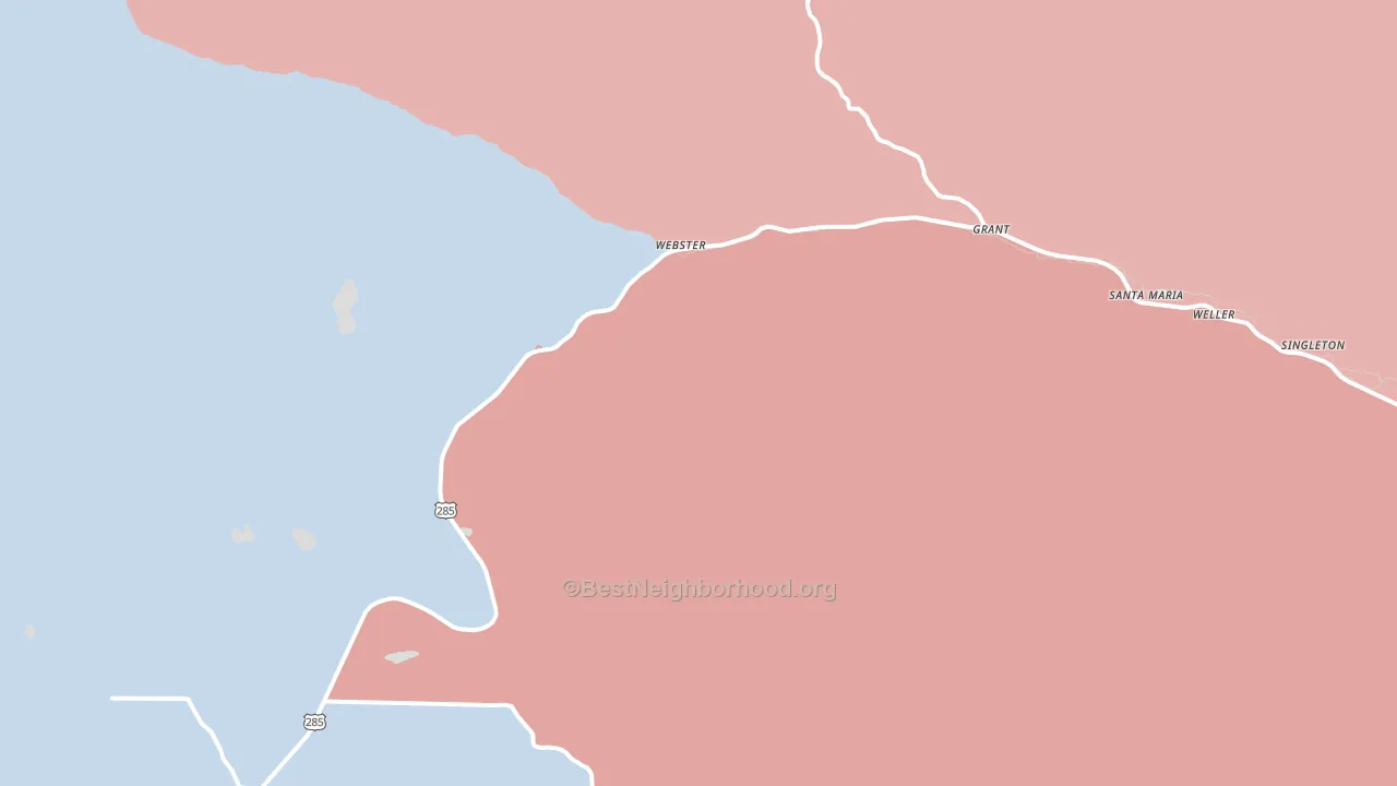 Grant, CO block-group political-lean map