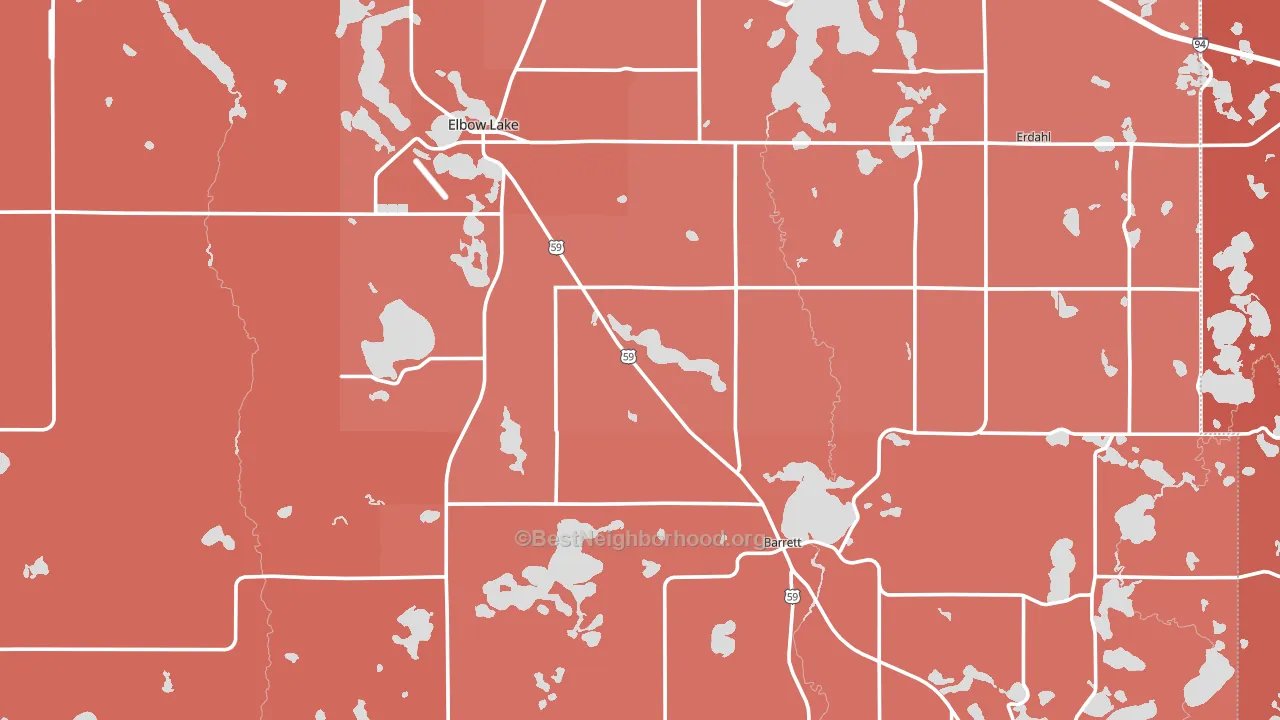 Grant County, MN block-group political-lean map
