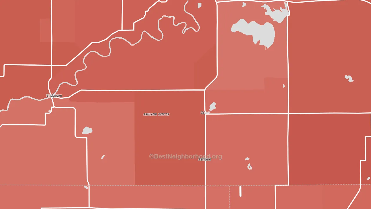 Grant, MI block-group political-lean map
