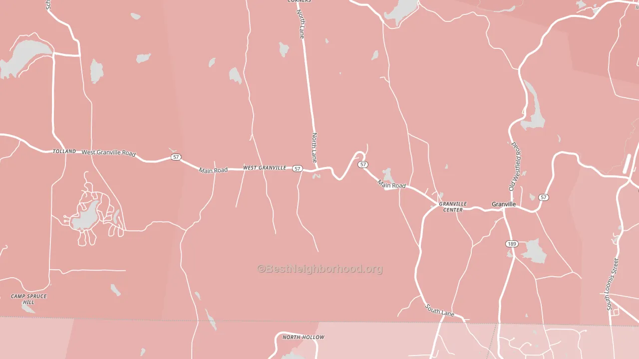 Granville, MA block-group political-lean map