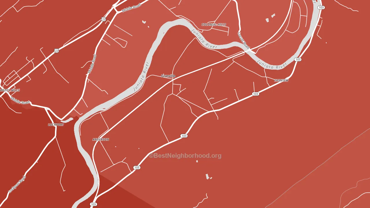 Granville, PA block-group political-lean map