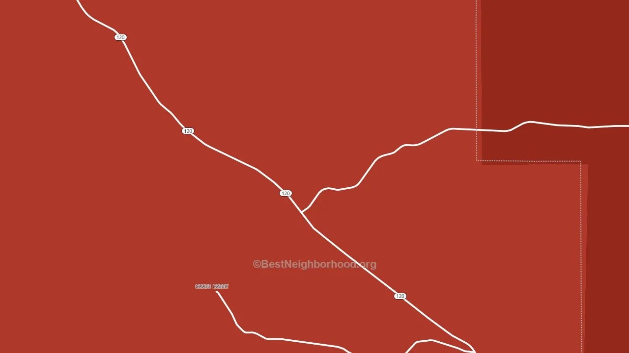 Grass Creek, WY block-group political-lean map