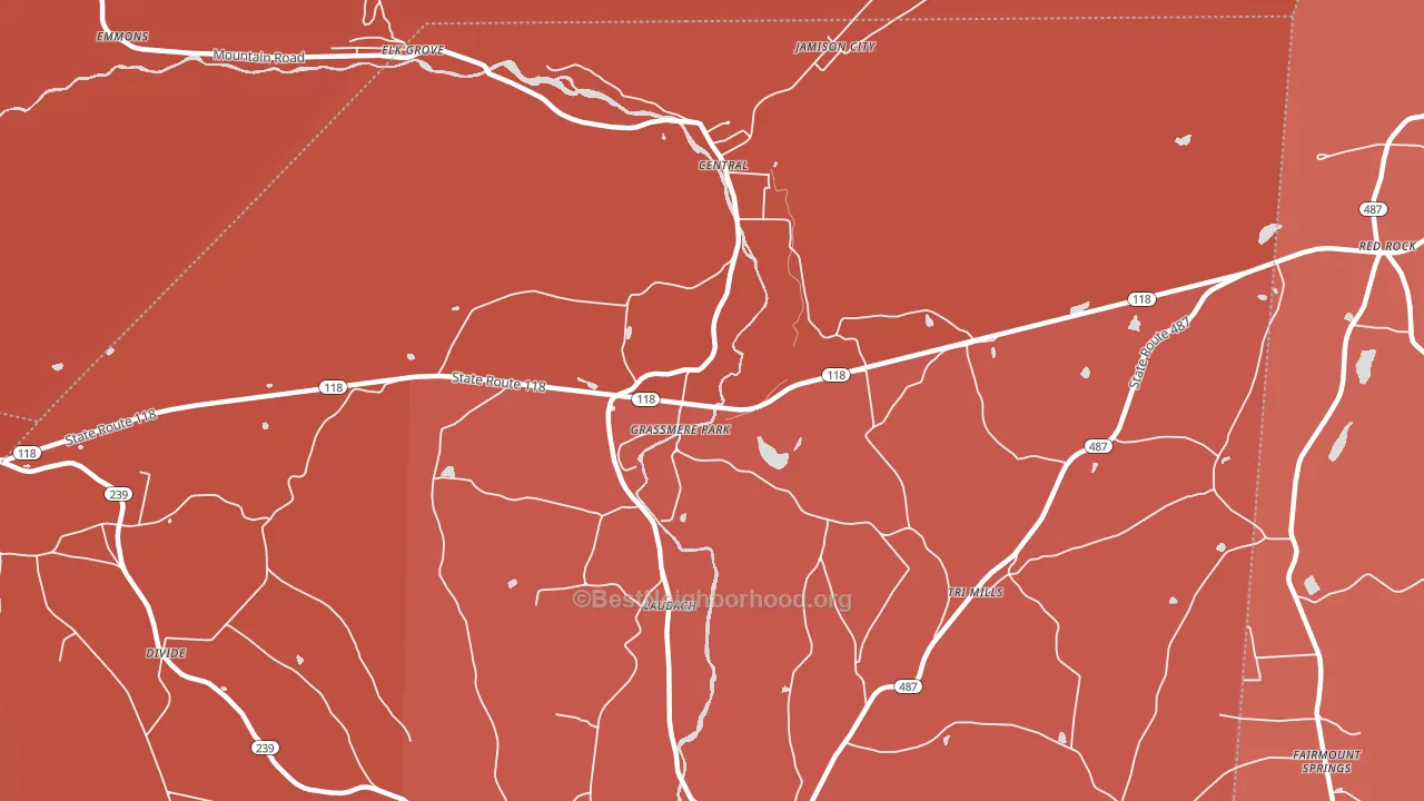 Grassmere Park, PA block-group political-lean map