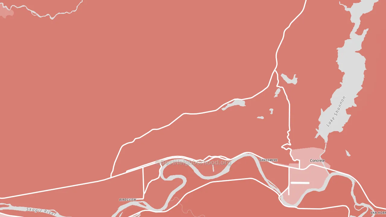 Grassmere, WA block-group political-lean map