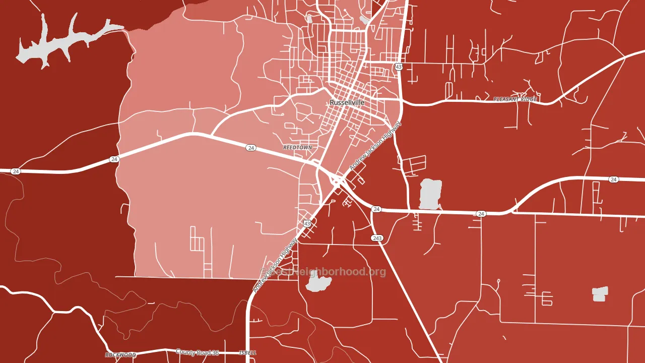 Gravel Hill, AL block-group political-lean map