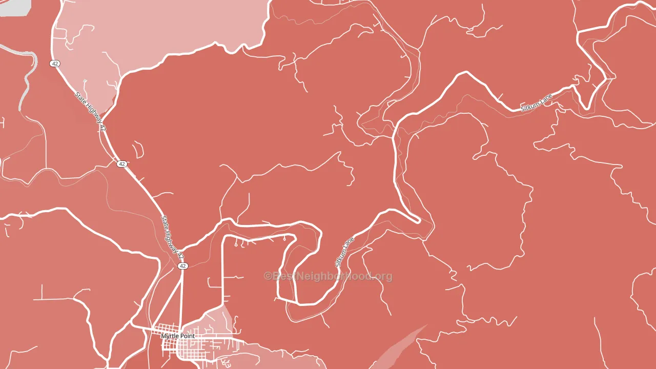 Gravelford, OR block-group political-lean map