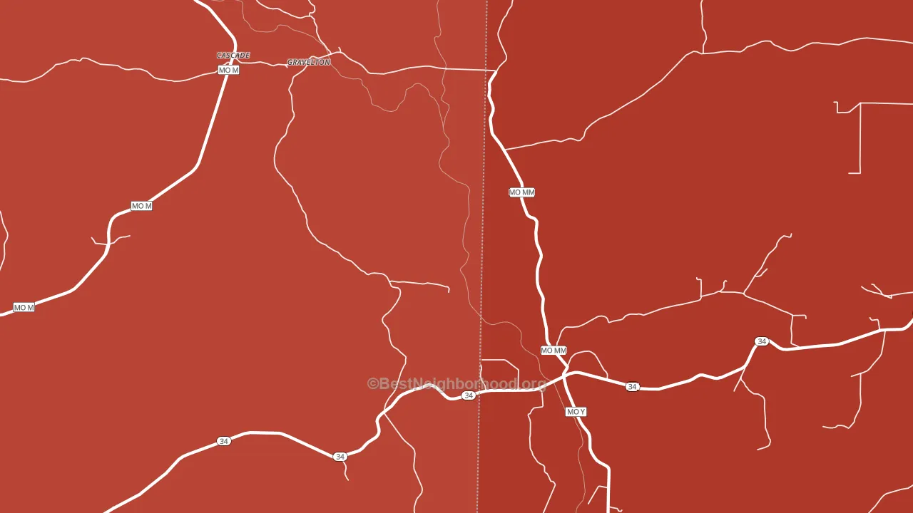 Gravelton, MO block-group political-lean map