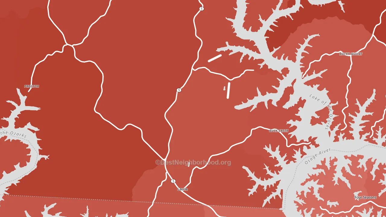 Gravois Mills, MO block-group political-lean map