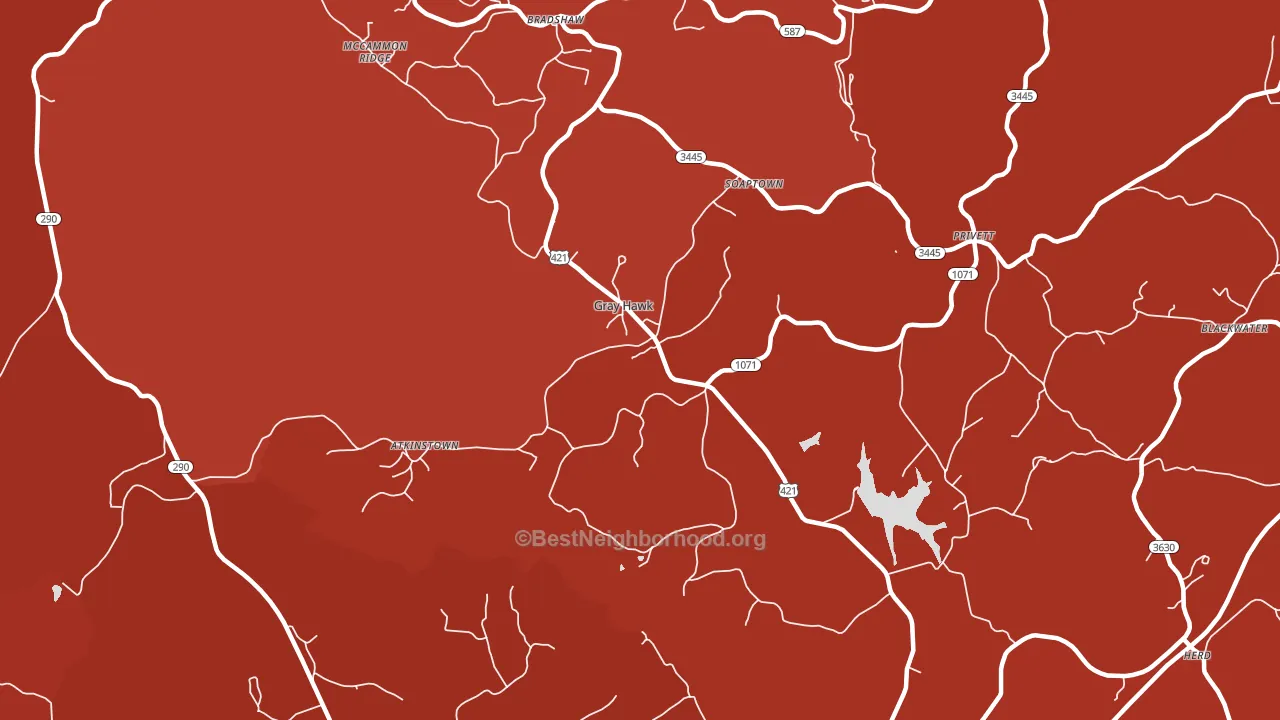 Gray Hawk, KY block-group political-lean map