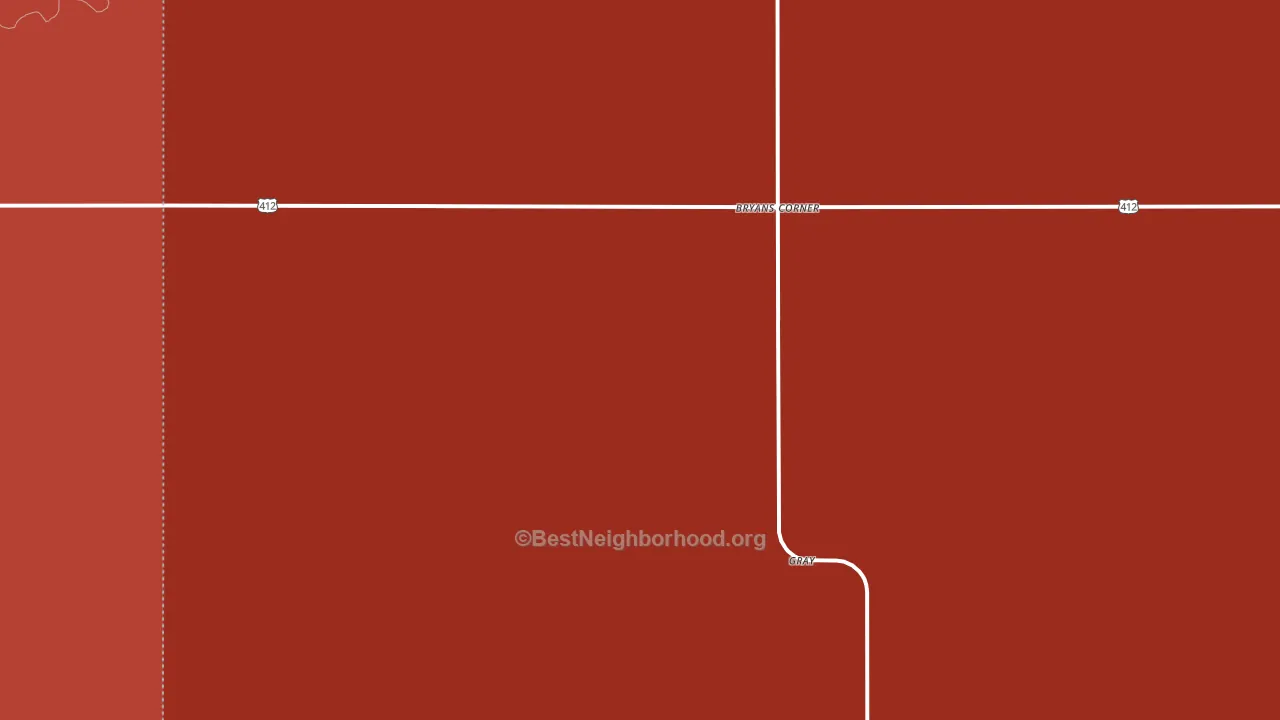 Gray, OK block-group political-lean map
