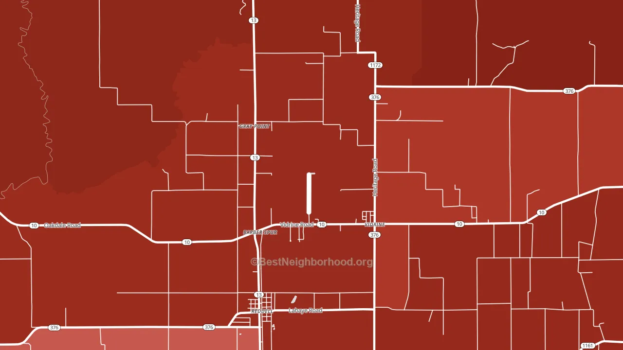 Gray Point, LA block-group political-lean map