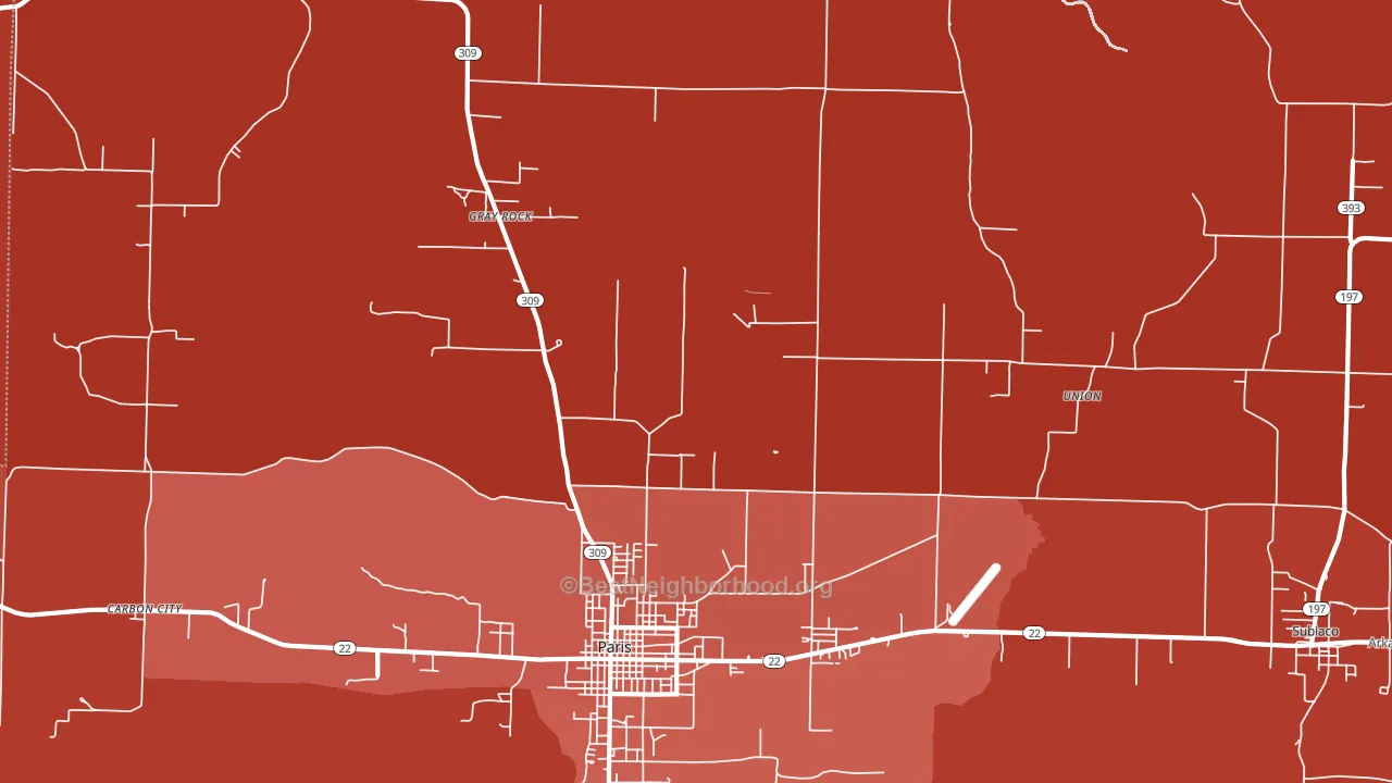 Gray Rock, AR block-group political-lean map
