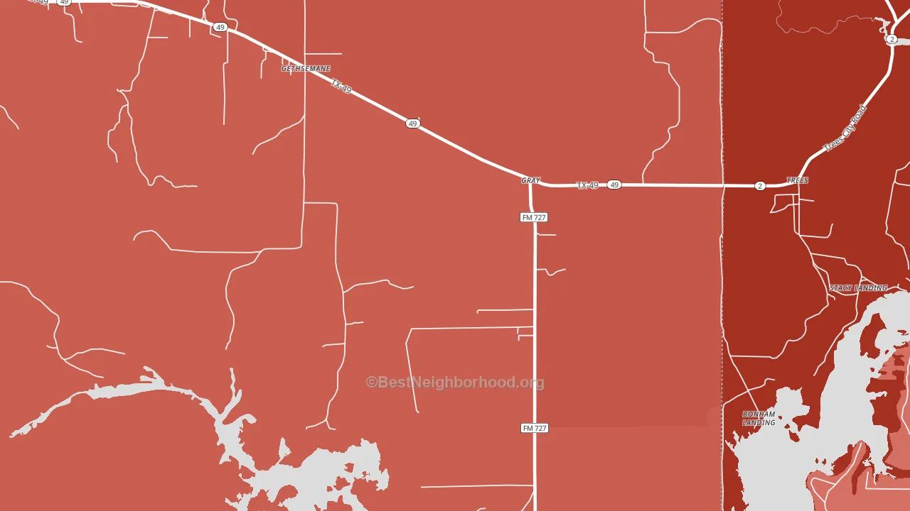 Gray, TX block-group political-lean map
