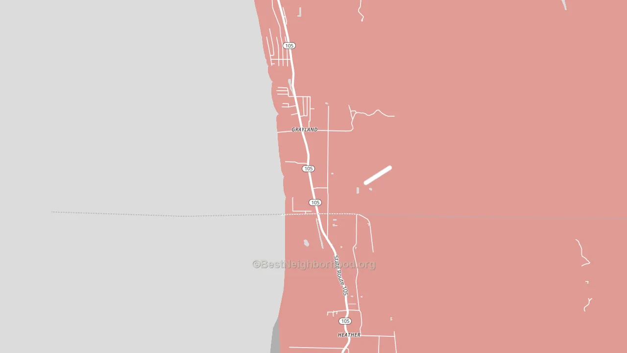 Grayland, WA block-group political-lean map