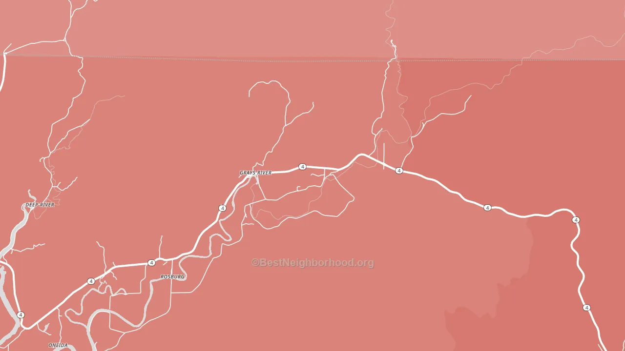 Grays River, WA block-group political-lean map