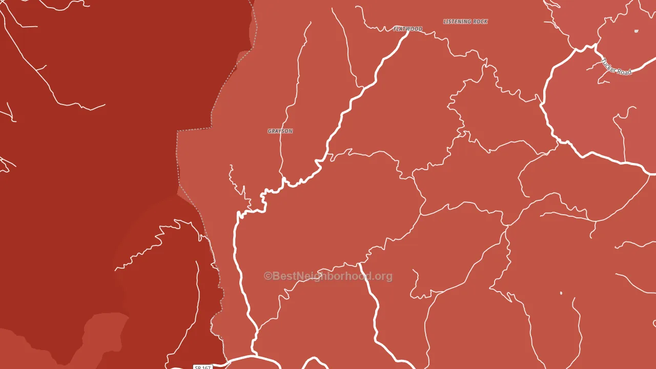 Grayson, NC block-group political-lean map