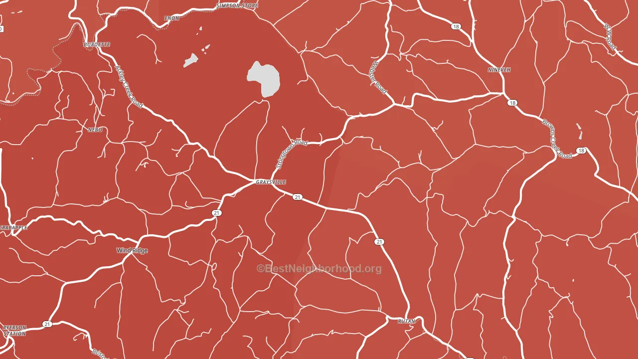 Graysville, PA block-group political-lean map