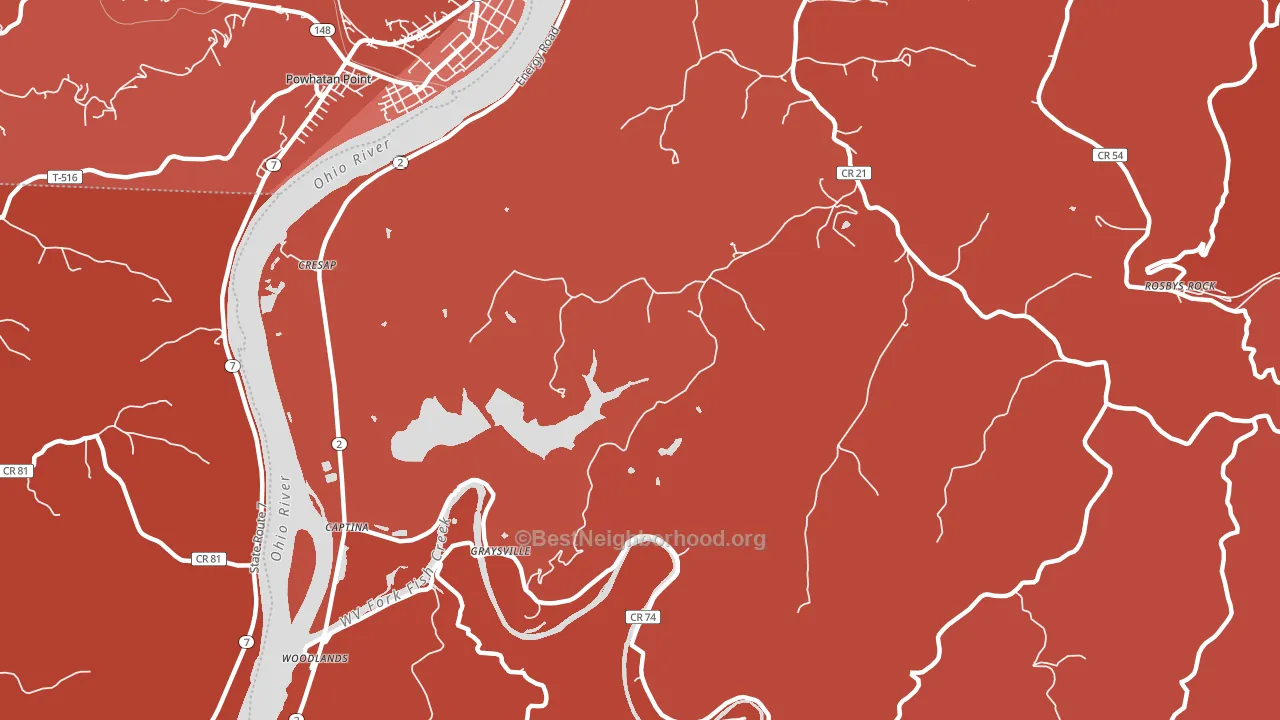 Graysville, WV block-group political-lean map