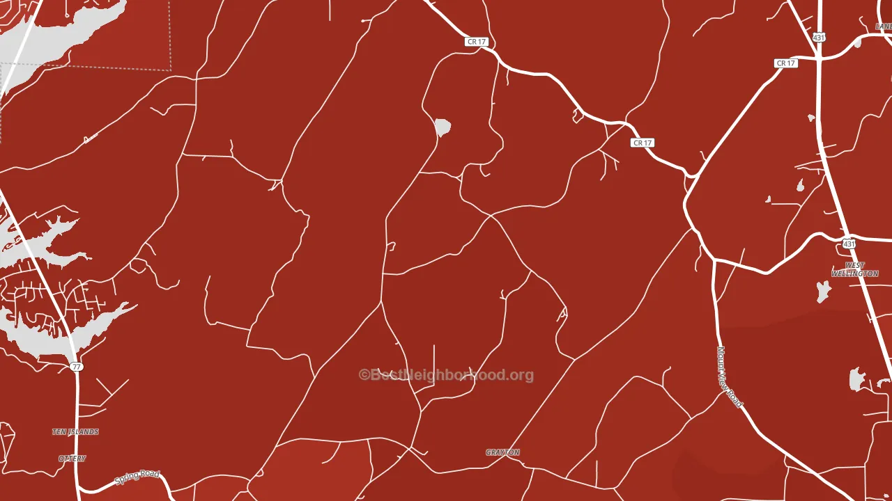 Grayton, AL block-group political-lean map