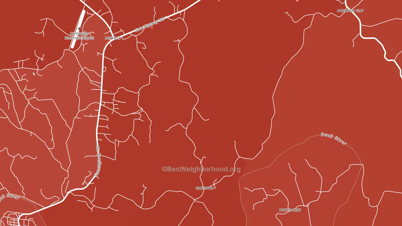 Graytown, TN block-group political-lean map