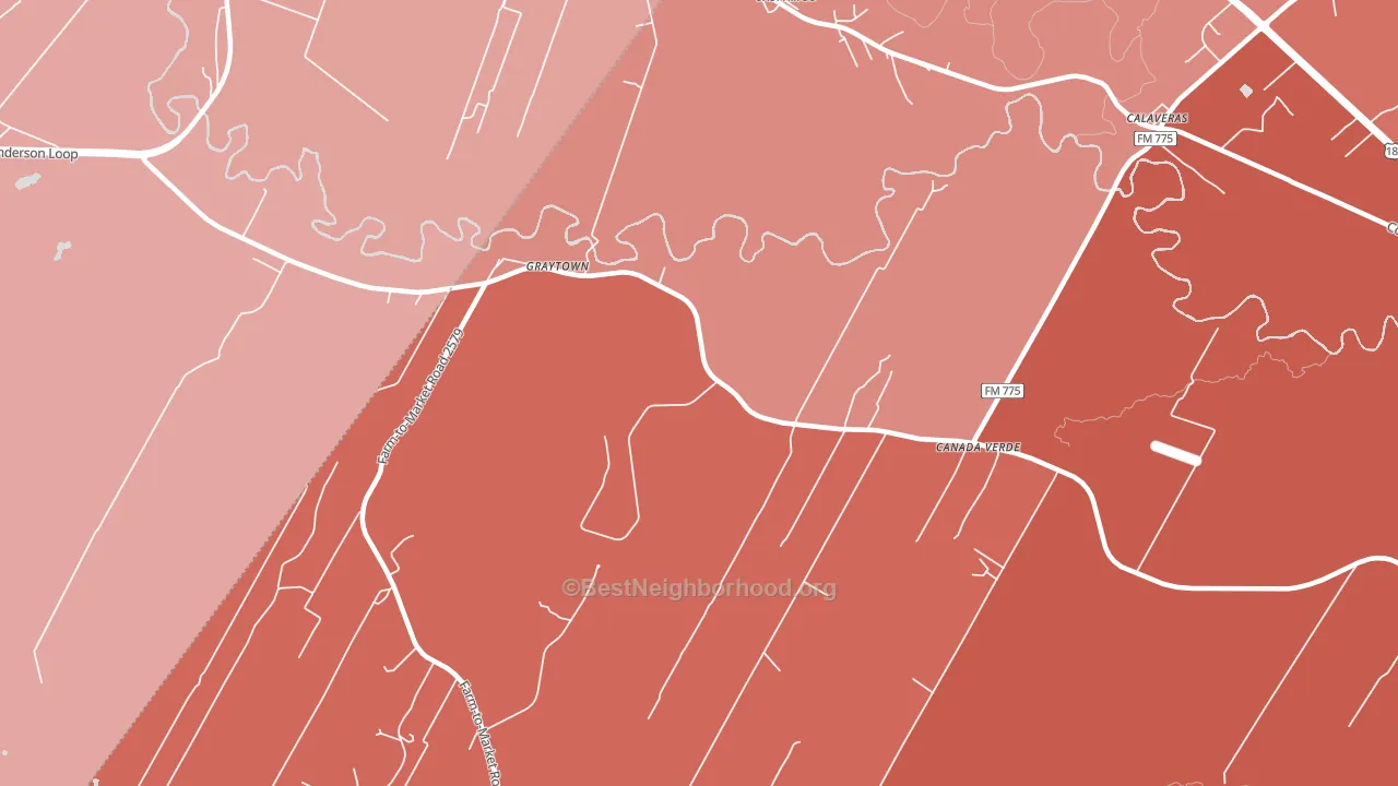 Graytown, TX block-group political-lean map