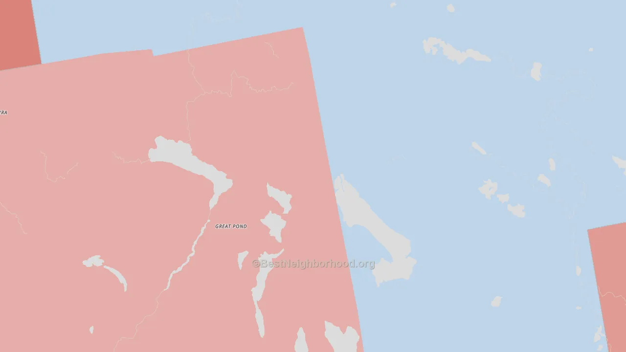 Great Pond, ME block-group political-lean map