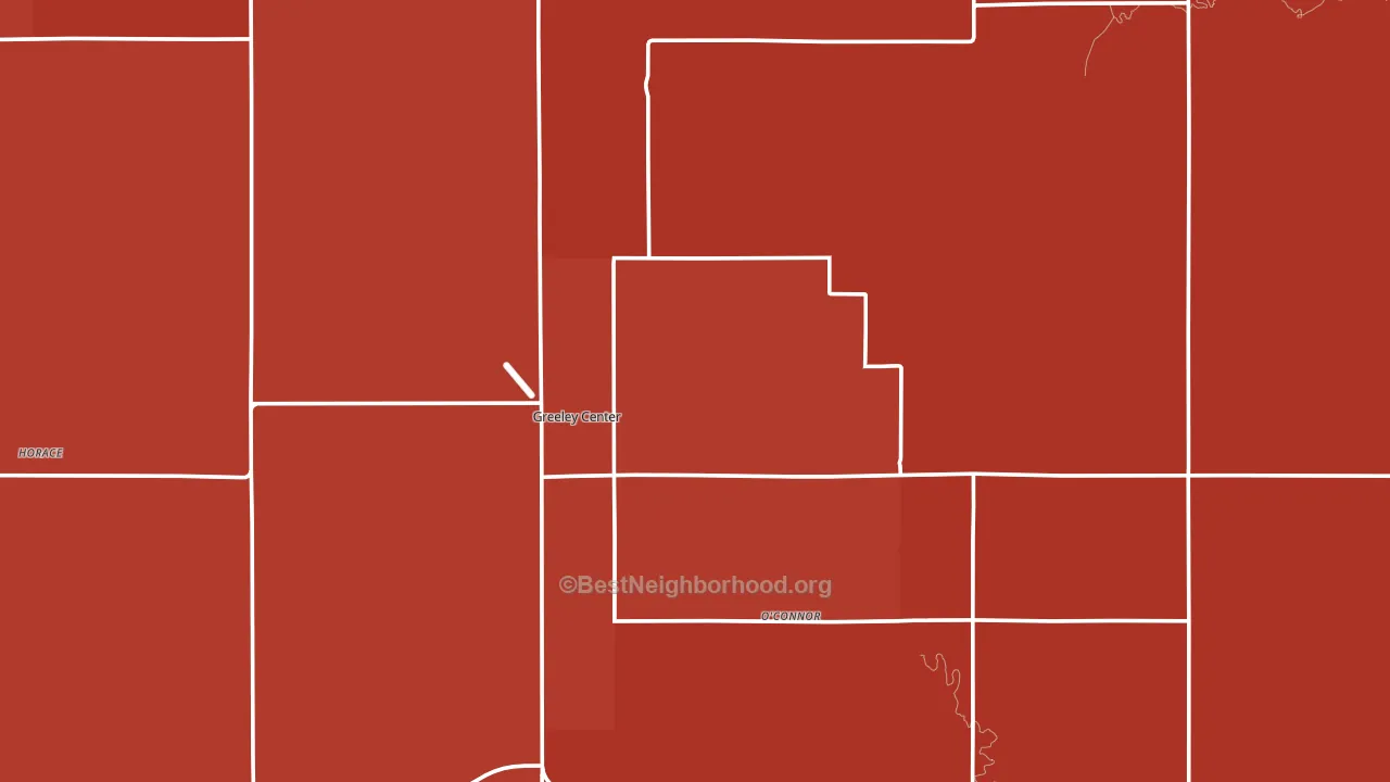 Greeley County, NE block-group political-lean map